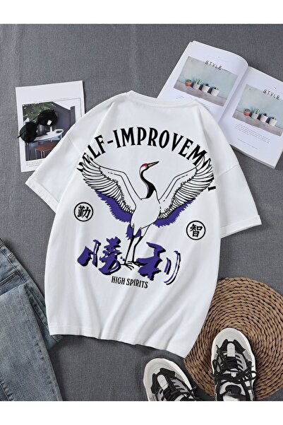 Jose Clothing تي شيرت مطبوع بأكمام قصيرة وقصة كبيرة الحجم