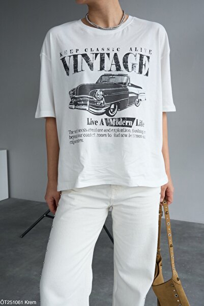 Jose Clothing تي شيرت مطبوع بأكمام قصيرة وقصة كبيرة الحجم