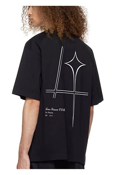 Bengi Clothing تي شيرت مطبوع بأكمام قصيرة وقصة كبيرة الحجم