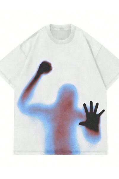 Jose Clothing Tricou imprimat cu mânecă scurtă cu croială supradimensionată