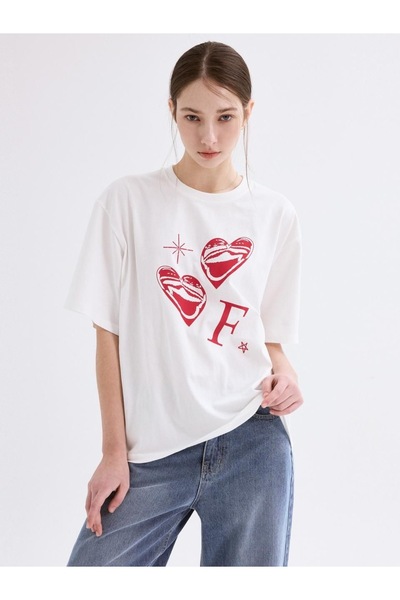 Jose Clothing Tricou imprimat cu mânecă scurtă cu croială supradimensionată