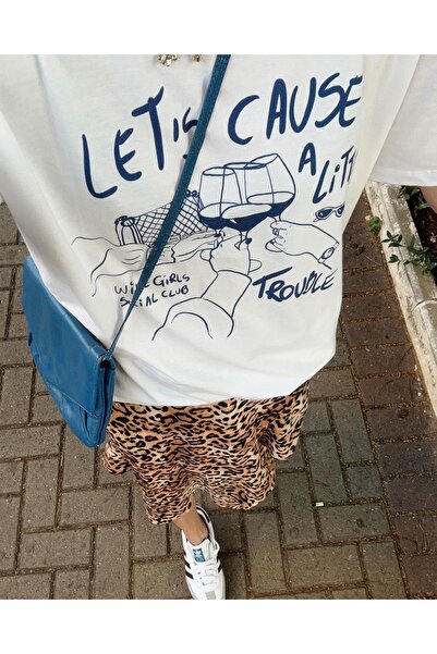 Bengi Clothing Футболка з принтом оверсайз з коротким рукавом