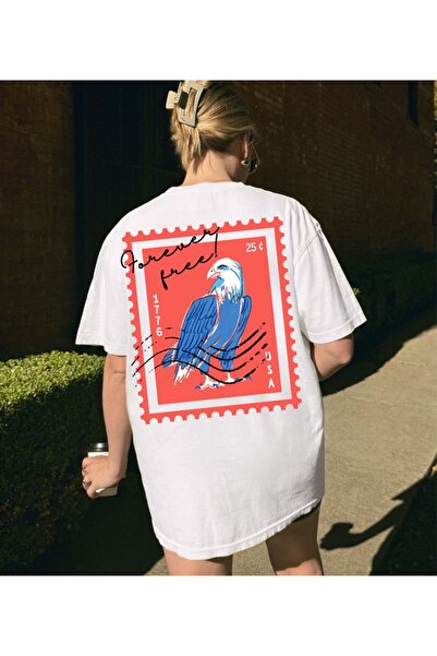 Jose Clothing Tricou imprimat cu mânecă scurtă cu croială supradimensionată