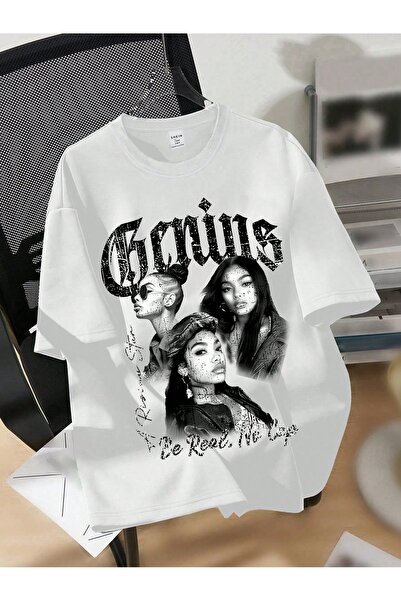 Jose Clothing Tricou imprimat cu mânecă scurtă cu croială supradimensionată