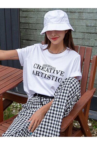 Jose Clothing Tricou imprimat cu mânecă scurtă cu croială supradimensionată