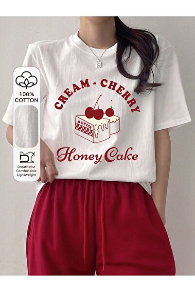 Jose Clothing Tricou imprimat cu mânecă scurtă cu croială supradimensionată