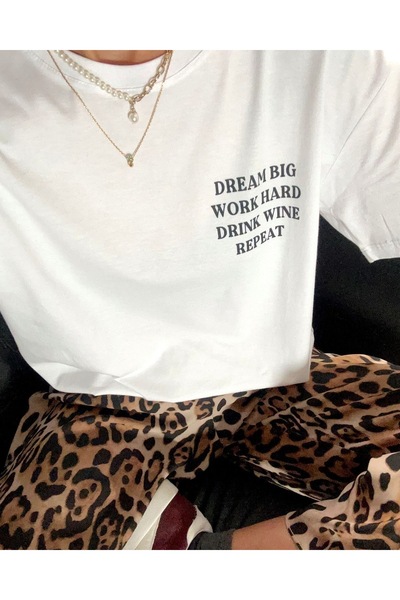 Jose Clothing تي شيرت مطبوع بأكمام قصيرة وقصة كبيرة الحجم