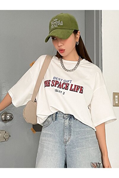 Jose Clothing تي شيرت مطبوع بأكمام قصيرة وقصة كبيرة الحجم