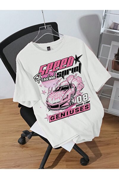 Bengi Clothing تي شيرت مطبوع بأكمام قصيرة وقصة كبيرة الحجم