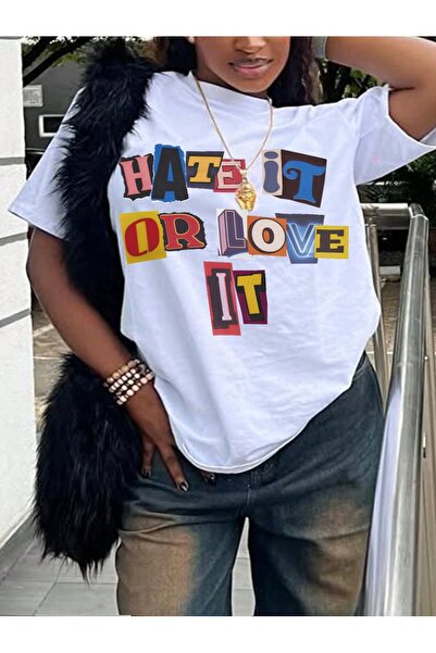 Jose Clothing تي شيرت مطبوع بأكمام قصيرة وقصة كبيرة الحجم