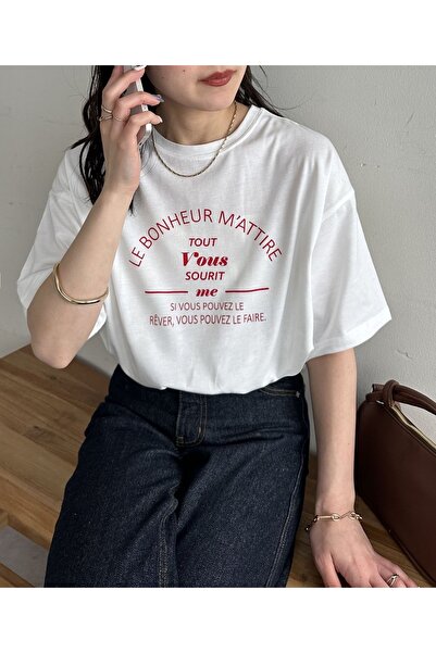 Jose Clothing تي شيرت مطبوع بأكمام قصيرة وقصة كبيرة الحجم