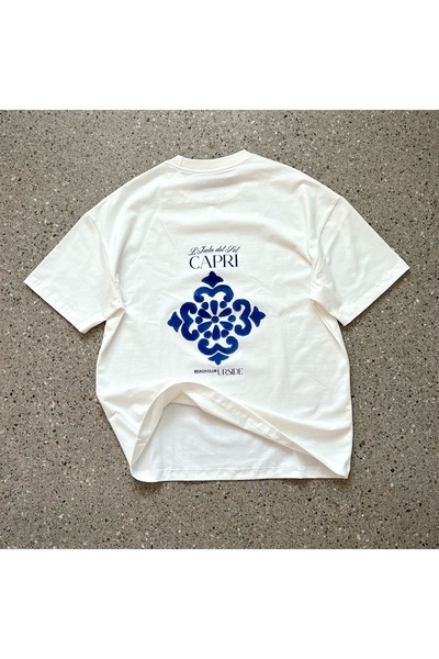 Jose Clothing تي شيرت مطبوع بأكمام قصيرة وقصة كبيرة الحجم