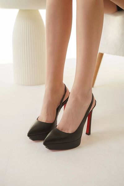 PayBuy Women's Platform Detailed Thin Heeled Stylish Shoes with Open Back