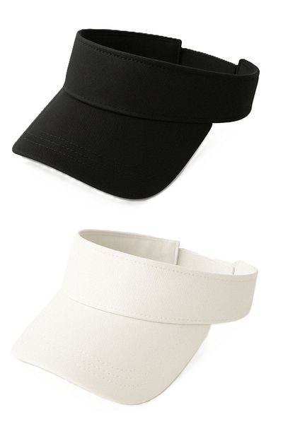 derikem Women's Basic Velcro Adjustable Tennis Visor Golf Cap Sunscreen Visor