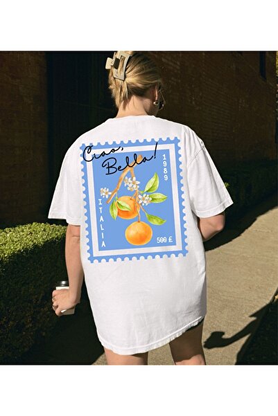 Jose Clothing Tricou imprimat cu mânecă scurtă cu croială supradimensionată