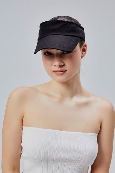 derikem Women's Basic Velcro Adjustable Tennis Visor Golf Cap Sunscreen Visor