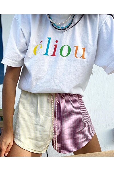 Bengi Clothing تي شيرت مطبوع بأكمام قصيرة وقصة كبيرة الحجم