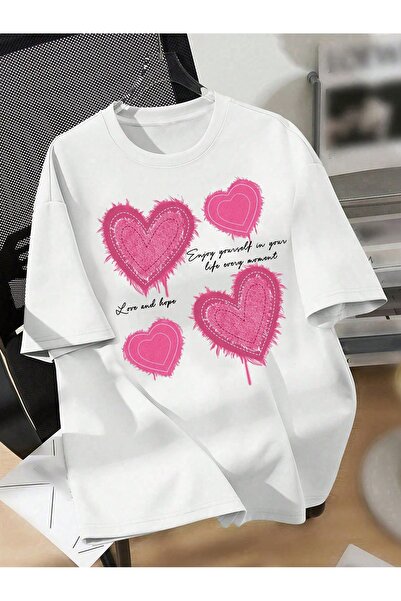 Bengi Clothing تي شيرت مطبوع بأكمام قصيرة وقصة كبيرة الحجم