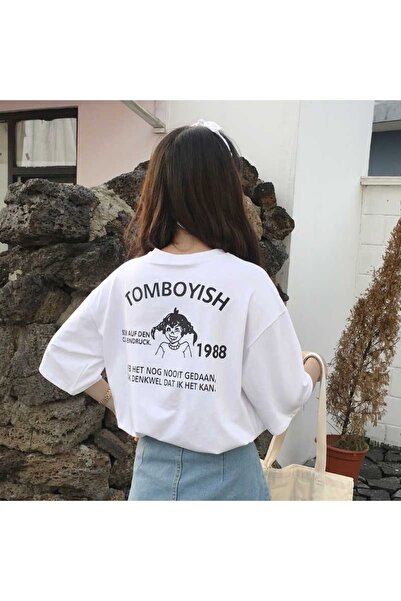 Jose Clothing Tricou imprimat cu mânecă scurtă cu croială supradimensionată