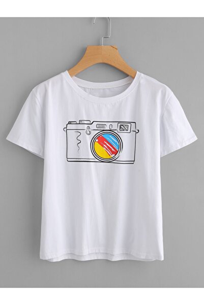 Bengi Clothing تي شيرت مطبوع بأكمام قصيرة وقصة كبيرة الحجم