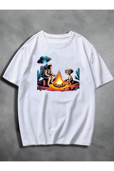 Jose Clothing Tricou imprimat cu mânecă scurtă cu croială supradimensionată