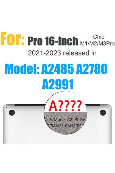 Choice جراب كريستالي صلب لجهاز ماك بوك برو اير 13 14 15 16 بوصة موديل A2 Pro1...