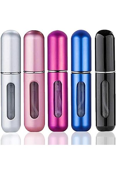 K-55 5 PCS Perfume Atomiser Bottles 5ml Refillable Spray Bottle Mini Underfill Empty Travel Bottle for Pu