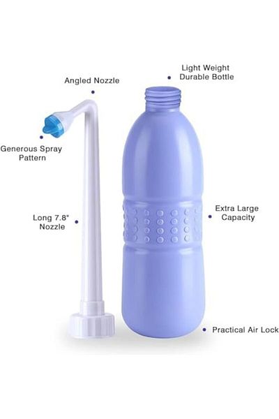 SKY TOUCH SKY-TOUCH Large Portable Shattaf Bidet Bottle and Traveling Bidet for Personal Cleansing Use - Inclu