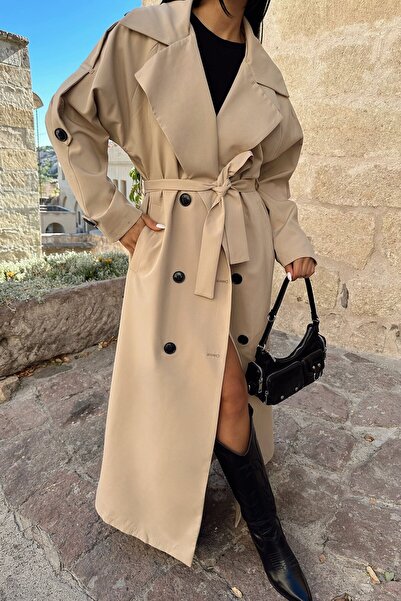 TANISA Ravena Kuşak Detay Trenckot TNS-4411