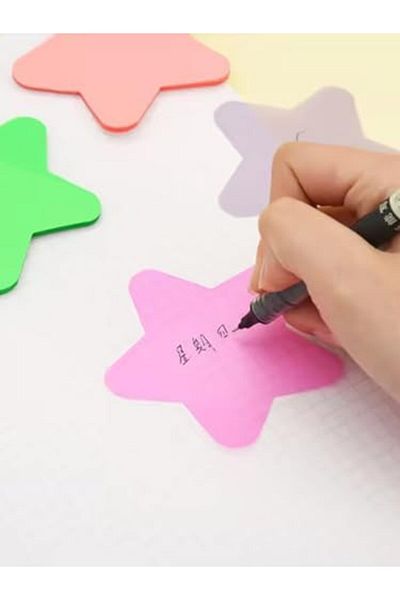 STOREMAX Jvnnastore Transparent Color Adhesive Note Paper Star Note (Purple 12) 646268
