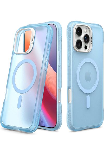 KDROĞLU KDROGLU Ciel by Cyrill حافظة iPhone 16 Pro فائقة الشفافية مع Mag MagSafe Baby Blue - ACS08256