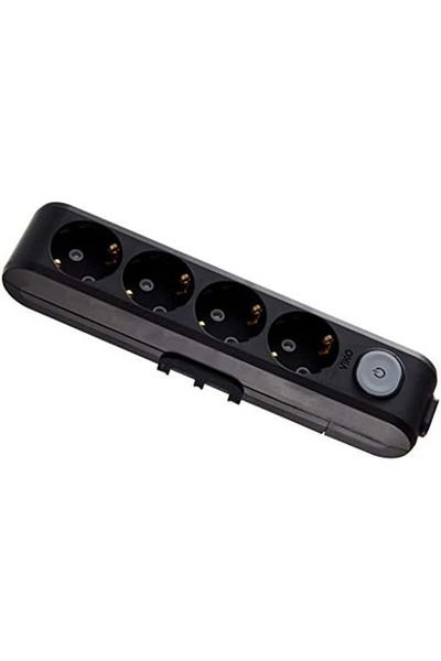 STOREMAX Svticaret Multi-Let 4-Way Switch Terminal Block Black Socket Mhm 1053513