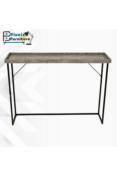 PixelsFurniture Pixel Furniture Console Table, Entryway with Wood Top and Metal Ends, Versatile