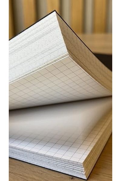 STOREMAX Sellbuystore Promotion Special Design Black Kraft Cover A5 Checkered Notebook - 180 Degree Rotatable