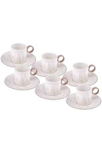 STOREMAX Ntwork Istanbul Porcelain Ayda 6-Piece Coffee Cup Set Art 1087243
