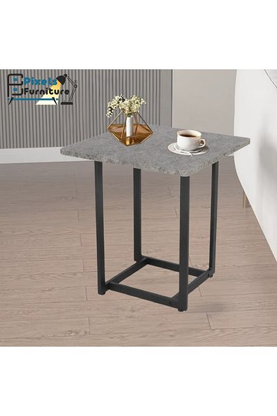 PixelsFurniture طاولة جانبية من بكسل الأثاث مربعة للأريكة والسرير، طاولة بقواعد معدنية صلبة