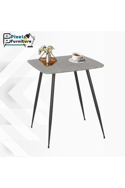 PixelsFurniture طاولة جانبية من بكسل الأثاث مربعة للأريكة والسرير، طاولة بقواعد معدنية صلبة