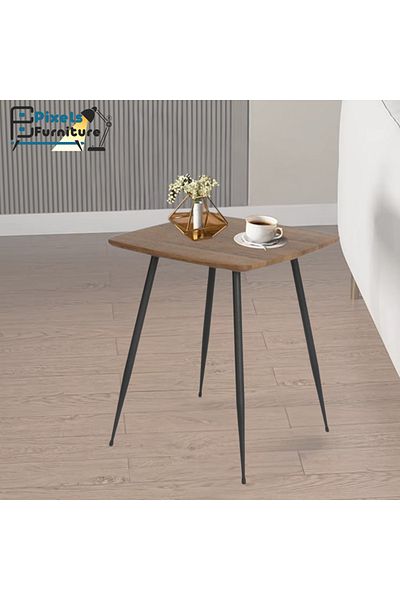 PixelsFurniture Pixel Furniture Square Side Table for Sofa and Bed, Solid Metal Base Table