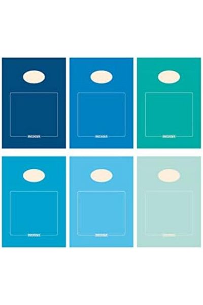 STOREMAX Bloc de note MU-ARTSHOP A5 cu copertă de carton, seria mediteraneană, 80 de coli, simplu, albastru tnca 871301