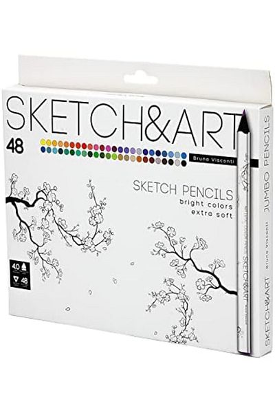 STOREMAX Ntwork Visconti Sketch&Art Professional Dry Crayons (48 Colors) Art 1087243