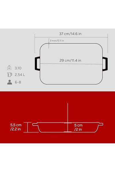 STOREMAX Mrttnca Casting Tray Rectangular 22 * 30 Red Trndymrt 1087243