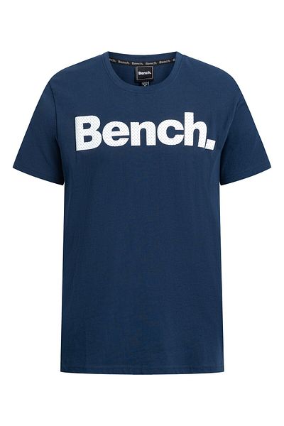 BENCH Shirt Unifarbenes Kurzarm T-shirt Leandro Mit Rundhalsausschnitt Und Markenprint