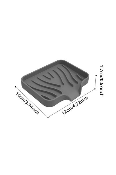 Choice Grey B Silicone Faucet Mat Kitchen Sink Tray Soap Dispenser Sponge Drain Pad Sink Splash Drying Mat