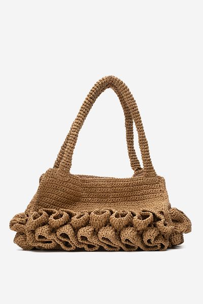 Dericlub Dericlub Women's Straw Handmade Stylish Shoulder Bag Zy 25007 Linen