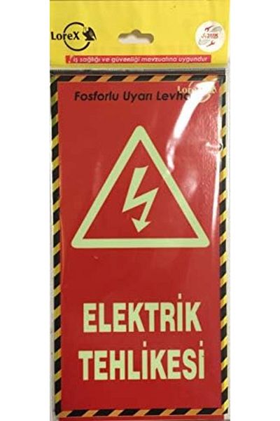 STOREMAX Sellbuystore Lr-Feh Electric Danger Written Phosphorescent Red Warning Sign, Electric Danger