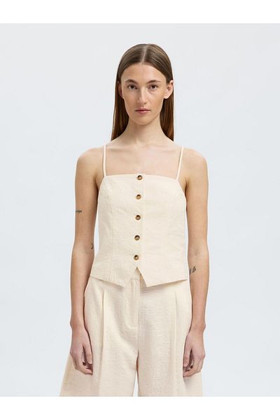 Selected Femme Spaghettiträger-Top Baumwollmix