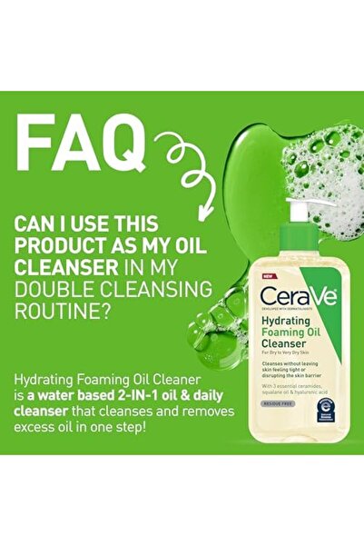 CeraVe Hydrating Foaming Cleanser with Squalane,Hyaluronic Acid & Moisturizing for Dry Skin