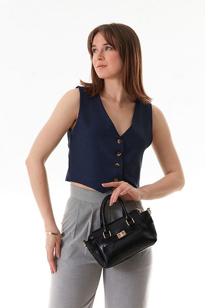 Fulla Moda Buttoned V-Neck Vest