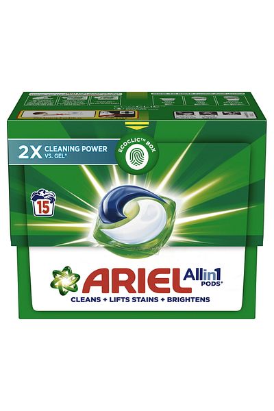 Ariel All in 1 Pods Original Scent Liquid Detergent Capsules 15 pcs
