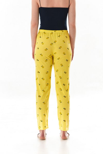 Fulla Moda Lemon Printed Pajama Bottoms